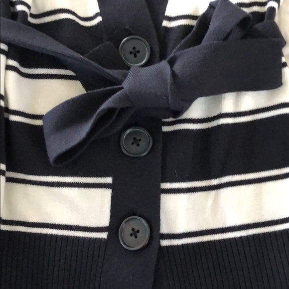 Ann Taylor Navy  blue and white striped sweater - Picture 5 of 6